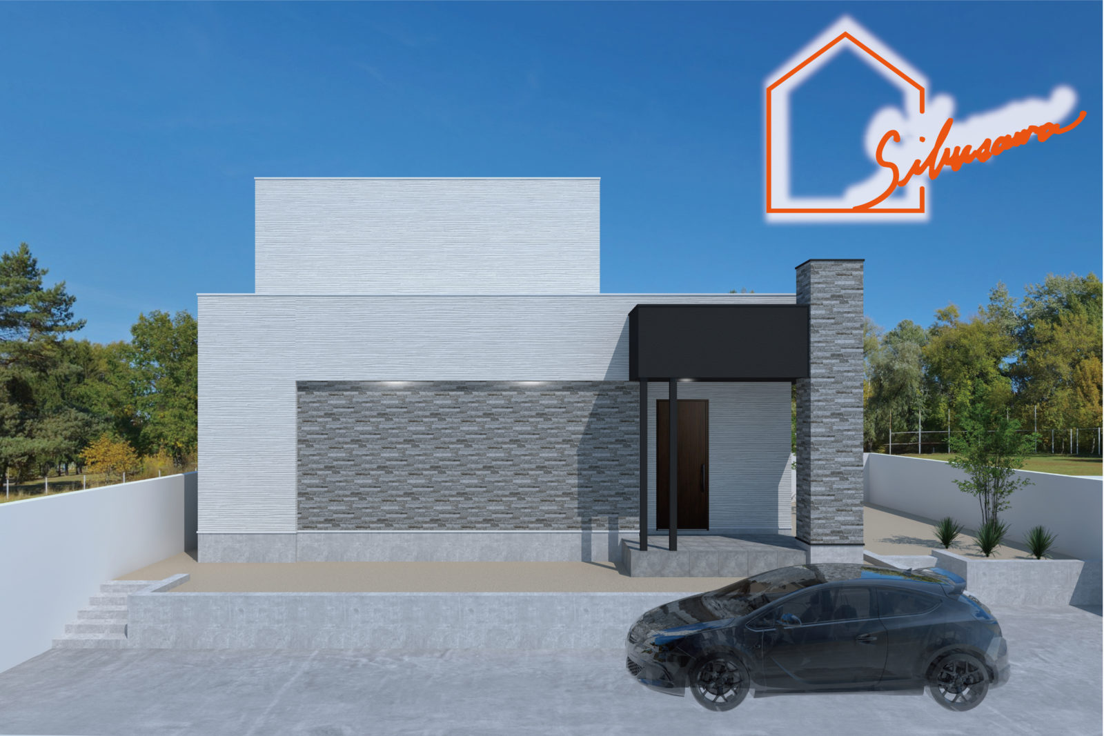 長野県上田市 ホワイトベースのシンプルモダン×ホテルライクハウス 地鎮祭